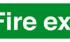 Sign Fire Exit Run Arrow Left Plas 750x150 (EACH)