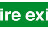 Sign Fire Exit Run Arrow Right Plas 750x150 (EACH)