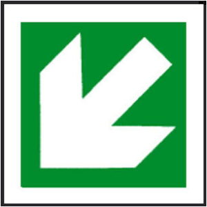 Sign Dir Arr Diag Plas 150x150 (EACH)