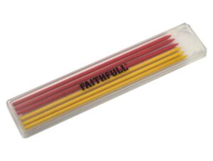 FAITHFULL Red/Yellow Pencil Marking Refill Pk 6 (PACK)