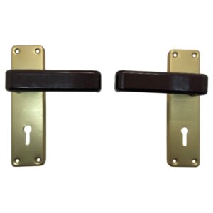 KENRICK Lever Lock Furniture Gold/Brown (SET)